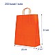 Sacosa kraft Orange 25x11x31 cm mâner rasucit