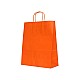 Sacosa kraft Orange 25x11x31 cm mâner rasucit