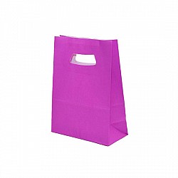14 x 7 x 21 cm - Sacosa colorata PURPLE - mâner decupat