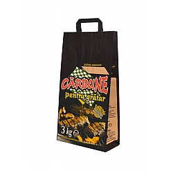 Saci 26 x 13 x 50 CM, 2 straturi hartie, tipariti negru carbune , 3 kg, cu manere