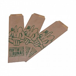 Punga hartie kraft natur tacamuri, 7x25 cm