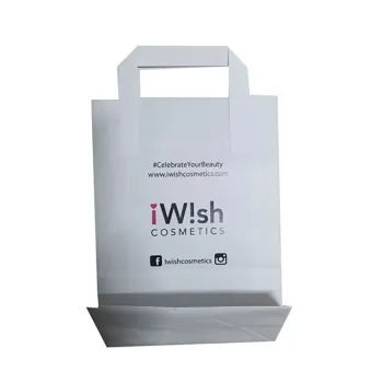 Pungă personalizată hârtie kraft neagră 18x9x25 cm