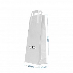 Saci 5 kg - 2 straturi hartie KA KN 22x10x44 cm cu manere plate