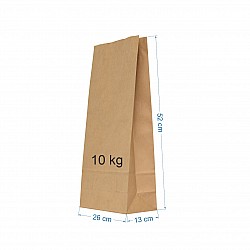 Saci 10 kg - 2 straturi hartie kraft natur 26x13x52 cm