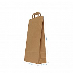 Saci 5 kg - 2 straturi hartie kraft 22x10x44 cm cu manere plate