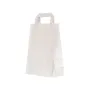 Sacosa hartie kraft alba mâner plat, 18x9x25 cm