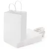 Sacosa hartie kraft alba mâner rasucit, 18x8.5x30 cm