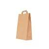 Sacosa hartie kraft natur, mâner plat, 18x9x25 cm