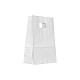 18 x 9 x 25 cm sacosa hartie kraft alb maner decupat, set 500 bucati