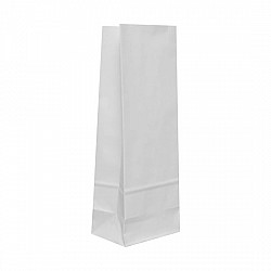 Punga hartie kraft alb 1Kg, 10.5x6.5x27 cm