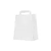 Sacosa hartie kraft alb - mâner plat, 22x11x24 cm