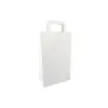 Sacosa hartie kraft alb, mâner plat, 22x11x36 cm