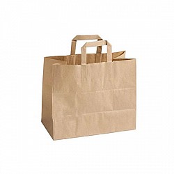 26 x 17 x 26 cm - Sacosa kraft NATUR - mâner plat
