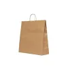 Sacosa hartie kraft natur cu maner rasucit, 39x14x49 cm