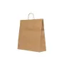 Sacosa hartie kraft natur cu maner rasucit, 39x14x49 cm