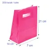 Sacosa hartie kraft Rodamine 14x7x21 cm