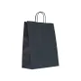 Sacosa hartie colorata albastra, mâner rasucit, 25x11x31 cm