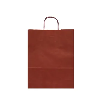 Sacosa kraft Bordeaux 25x11x31 cm mâner rasucit