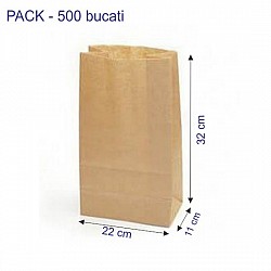 Pungă Catering & Livrare Mâncare Kraft Natur 22x11x32 cm