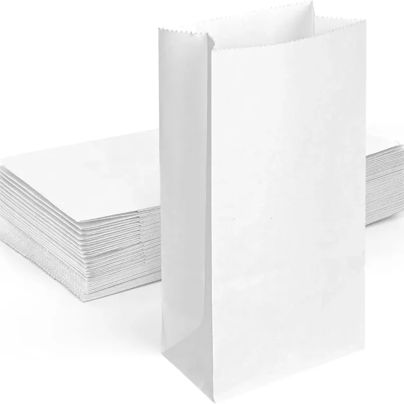 Punga hârtie kraft albă 2 Kg, 13x8x31 cm