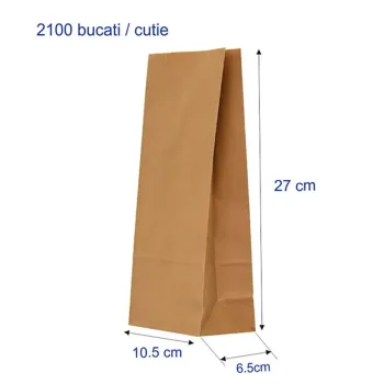 Punga hartie kraft natur 1Kg, 10.5x6.5x27 cm
