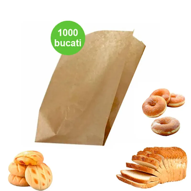 Punga hartie kraft natur covrigi, 15x8x20 cm