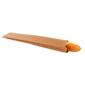 Punga hartie kraft natur bagheta, 12x5x65 cm