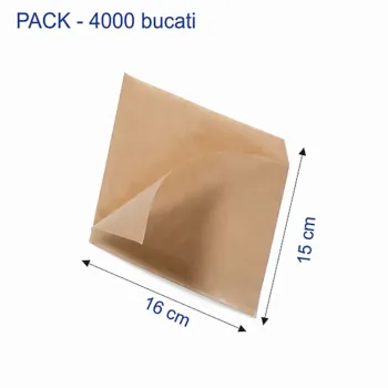 Coltar hartie kraft natur, 16x15 cm