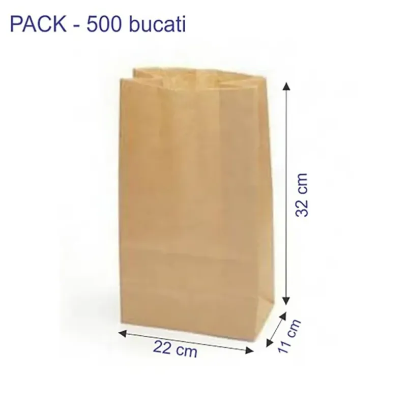 Punga transport hartie kraft natur, 22x11x32 cm