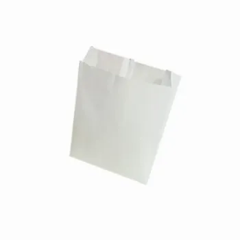 Punga hârtie kraft albă rezistenta grasimi, 11x4x11 cm