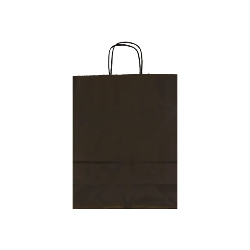 Sacosa colorata hartie neagra, mâner rasucit, 32x12x41 cm