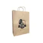 Sacosa hartie kraft natur maner snur tiparita 1 culoare, 25x11x31 cm