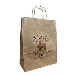 Sacoșă Hârtie Natur pentru Retail & Cadouri 25x11x31 cm