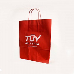 Pungă Cadouri Crăciun / Evenimente, Hârtie Roșie Personalizabilă 25x11x31 cm