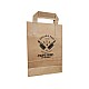 Pungă Hârtie Kraft Albă cu Mâner Plat 18x9x25 cm - Personalizabilă