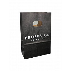 Pungă personalizată hârtie kraft neagră 18x9x25 cm
