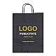 Pungă personalizată hârtie kraft neagra 25x11x31 cm