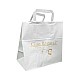 Pungă personalizată hârtie kraft albă 26x17x26 cm