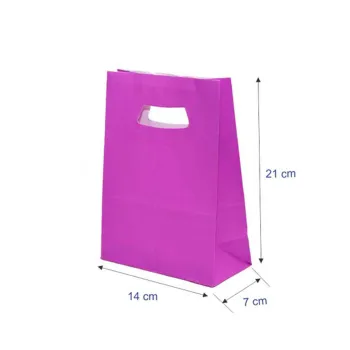 Sacosa hartie kraft purple 14x7x21 cm
