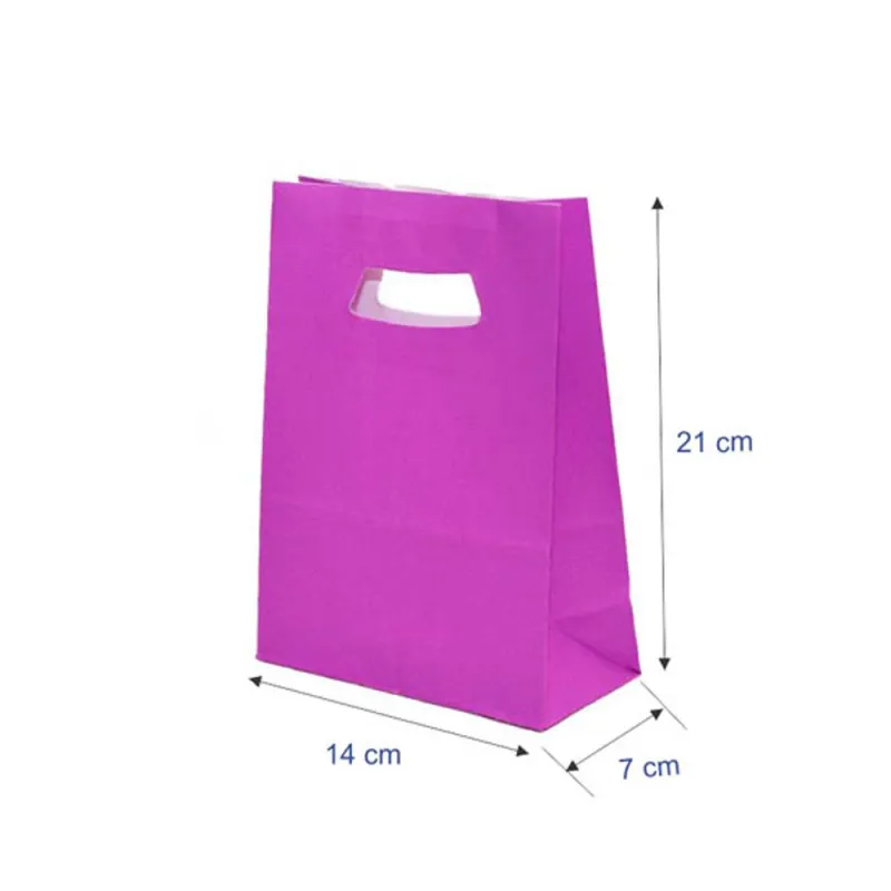 Sacosa hartie kraft purple 14x7x21 cm
