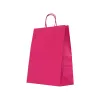 Sacosa colorata hartie rodamine mâner rasucit, 25x11x31 cm