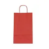 Sacosa colorata rosie,mâner rasucit, 18x8.5x30 cm
