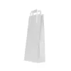 Saci 5 kg, 2 straturi hartie kraft albi manere plate, 22x10x44 cm