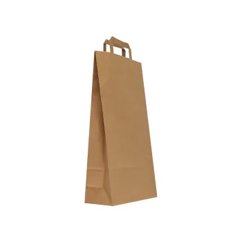 Saci 5 kg, 2 straturi hartie kraft natur maner plat 22x10x44 cm