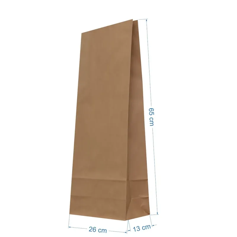 Saci 5 kg - 2 straturi hartie kraft natur 22x10x44 cm