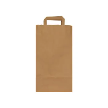 Saci 5 kg, 2 straturi hartie kraft natur maner plat 22x10x44 cm