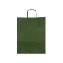 Sacosa colorata hartie verde tuborg, mâner rasucit, 25x11x31 cm