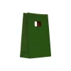 Sacosa colorata verde tuborg 18x9x25 cm mâner decupat