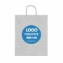 Sacoșă Hârtie Kraft Rezistent 100g/mp Personalizată 32x12x41 cm