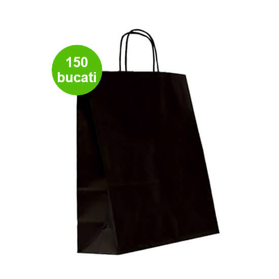 25 x 11 x 31 cm sacosa colorata NEGRU maner snur